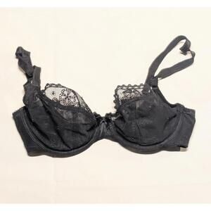 SOLD DO NOT BUY Lucy 30DD Unlined Bra Black Wired Cleo by Panache 5851 EUC